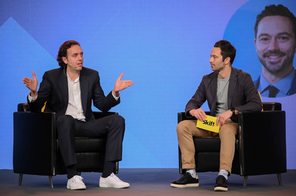 Jens Munch, Co-founder and CEO at Pace Revenue, speaking with Dan Marcec from Skift about 'Putting Data-Driven Insights at the Core of Your Business Strategy' at the SGFE 2022