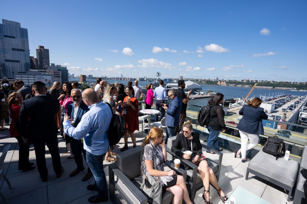 Skift Global Forum attendees during networking break